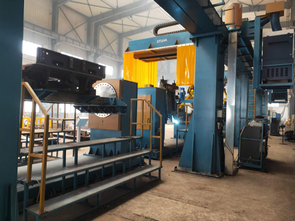 中部槽齒軌座、立板、彎板焊接機(jī)器人工作站