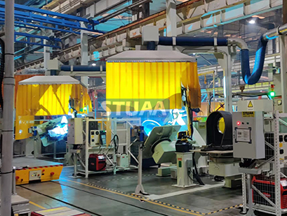 挖掘機(jī)馬達(dá)頭、導(dǎo)向座機(jī)器人焊接系統(tǒng)