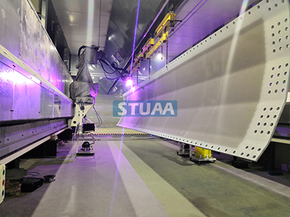 風(fēng)電機艙罩機器人噴砂-噴鋅-噴涂智能自動線體